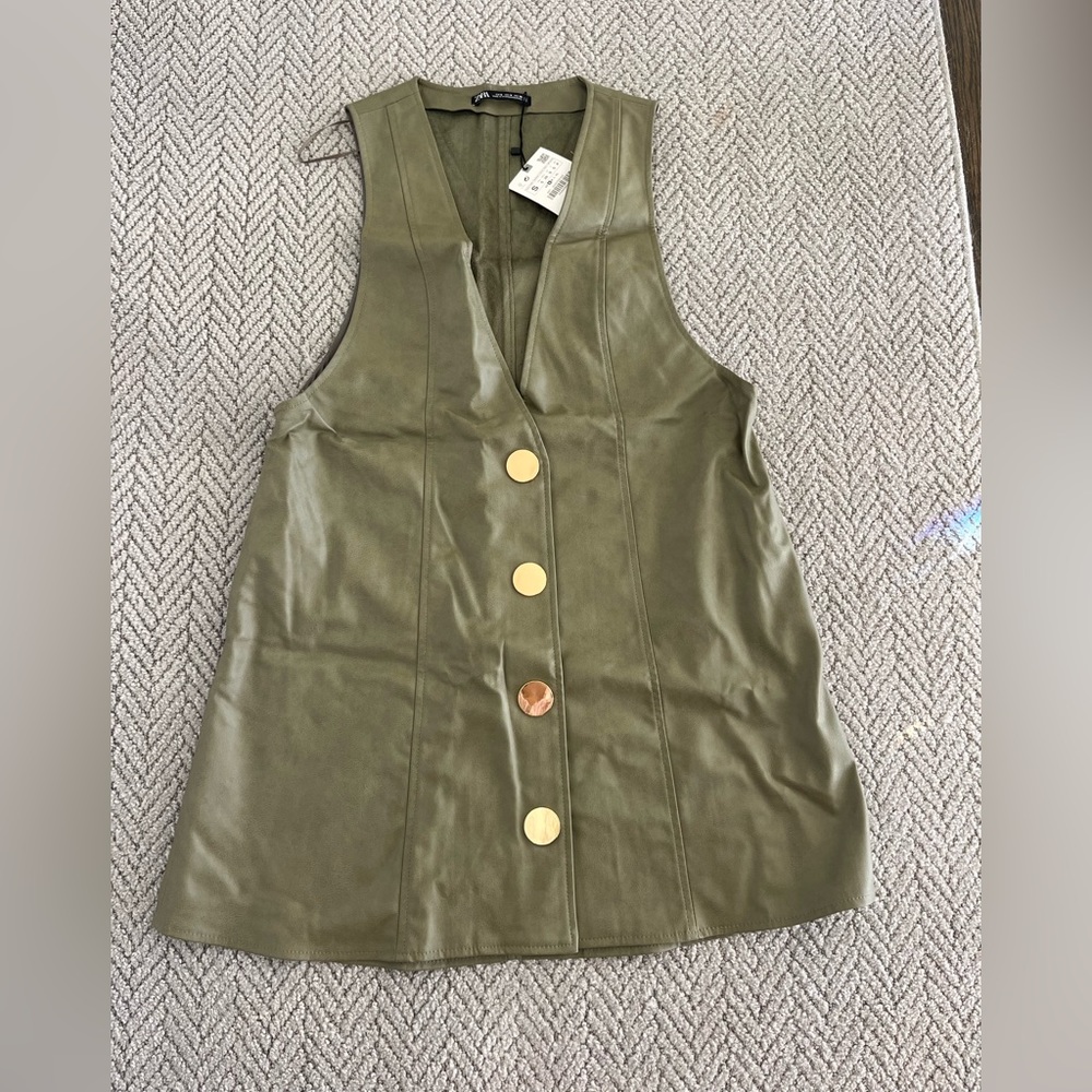 NWT Zara leather dress